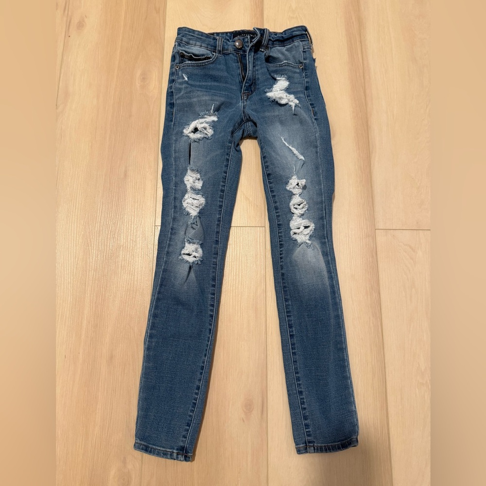 Aeropostale distressed Hi Rise Jegging jeans Women's size 0 Regular